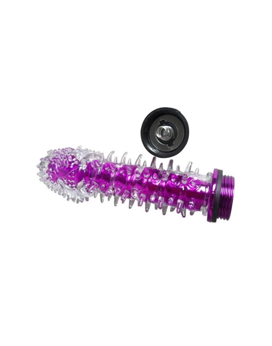 Modern Tırtıklı Şeffaf Vibratör Mor