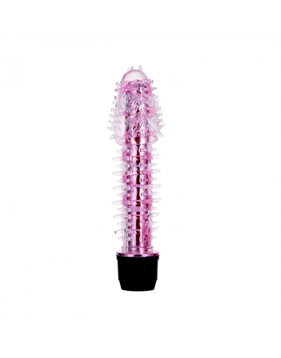 Modern Tırtıklı Şeffaf Vibratör Pembe