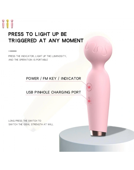 Modern Wand Mikrofon Vibratör Pembe