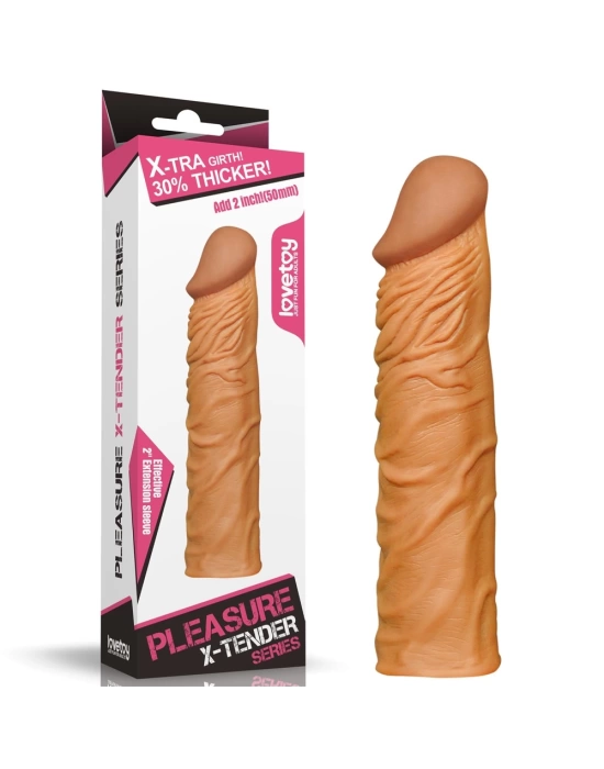 Wossi Nature Extender 5 cm Dolgulu Premium Melez Silikon Penis Kılıfı
