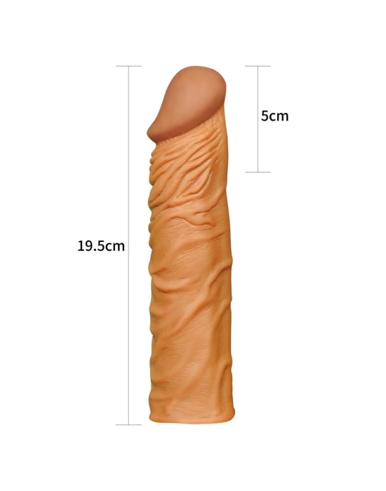 Wossi Nature Extender 5 cm Dolgulu Premium Melez Silikon Penis Kılıfı