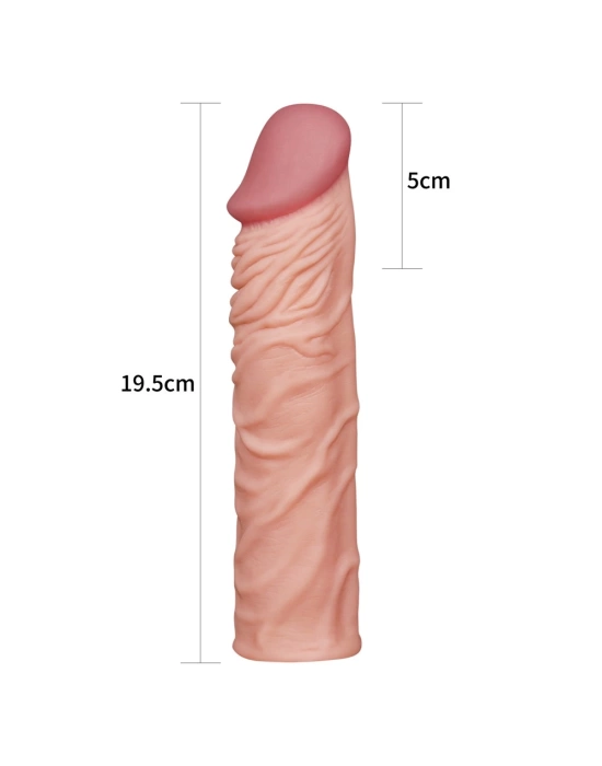 Wossi Nature Extender 5 cm Dolgulu Premium Ten Rengi Silikon Penis Kılıfı