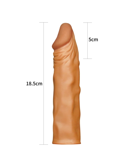 Pleasure Extender 5 cm Dolgulu Premium Melez Silikon Penis Kılıfı