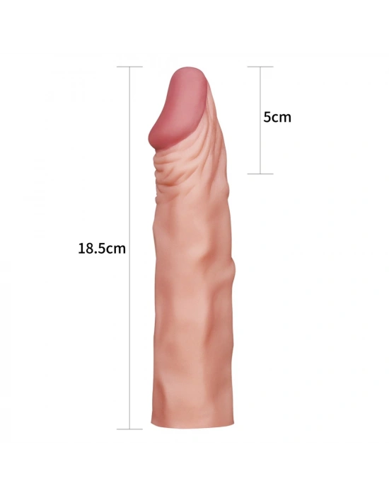 Pleasure Extender 5 cm Dolgulu Premium Ten Rengi Silikon Penis Kılıfı