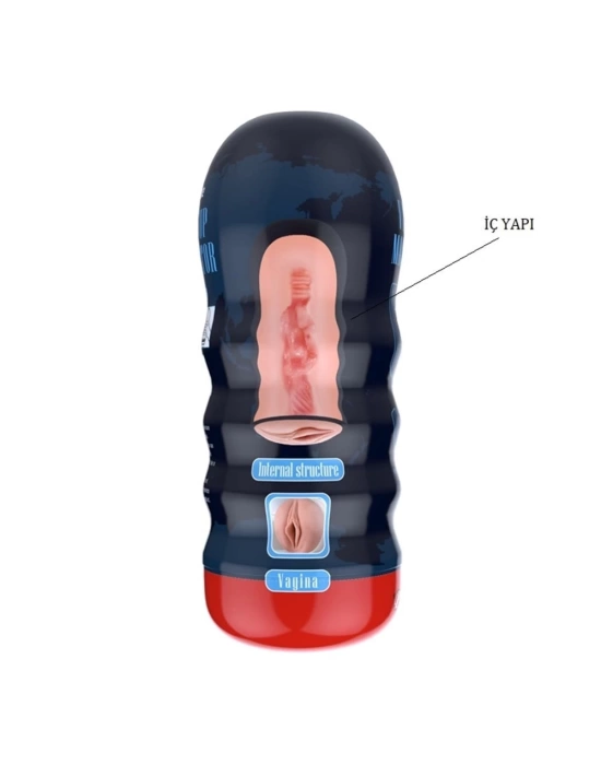 Wossi 18 cm Gerçekçi Doku Realistik Suni Vajina Mastürbatör