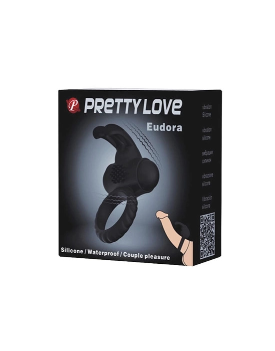 Pretty Love Klitoral Uyarıcılı Titreşimli Tavşan Penis Halkası