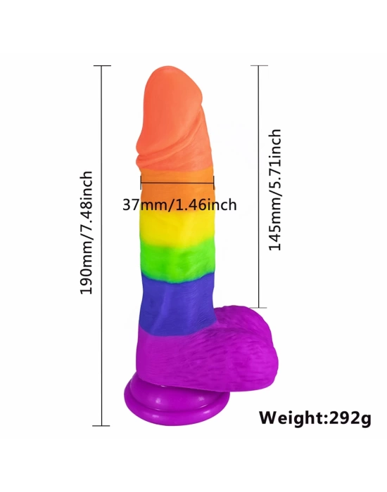 Rainbow Dildo 19 cm