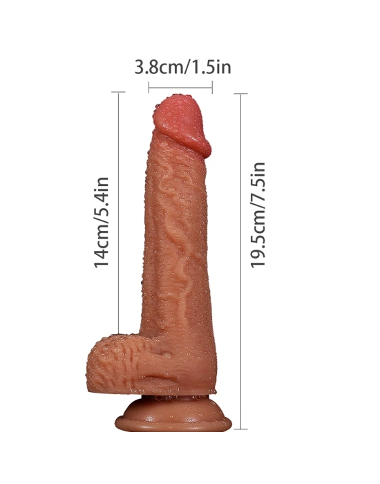 Wossi Realistik Dildo - 19,5 cm Güçlü Vakum Tabanı