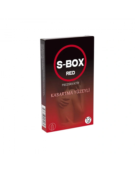 S-Box Red Haz Kabartma Yüzeyli Prezervatif