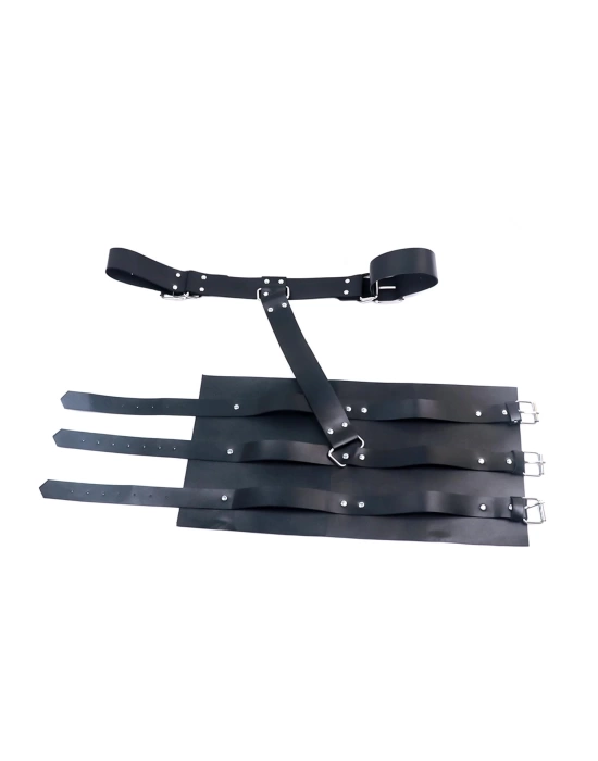 Siyah Deri Kol ve El Bağlama Harness Seti