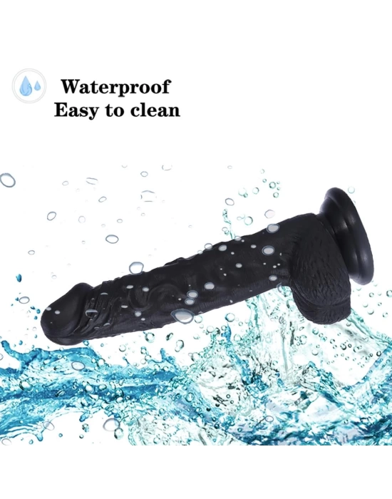 Wossi Siyah Realistik Dildo - 22 Cm