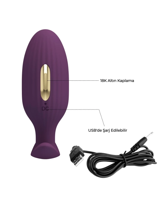 Telefon Kumandalı 12 Titreşim Fonksiyon & 3 Elektro Şoklu Teknolojik Anal Vajinal Vibratör