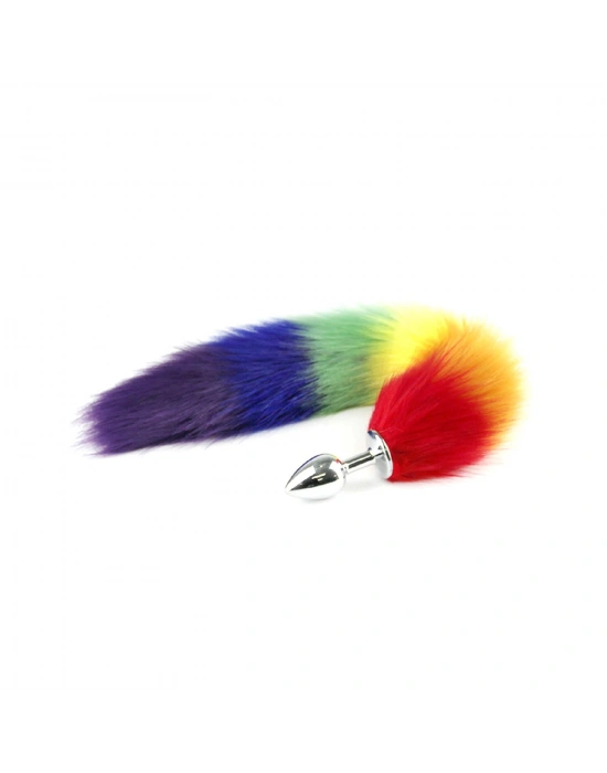Tilki Kuyruk Anal Plug Rainbow