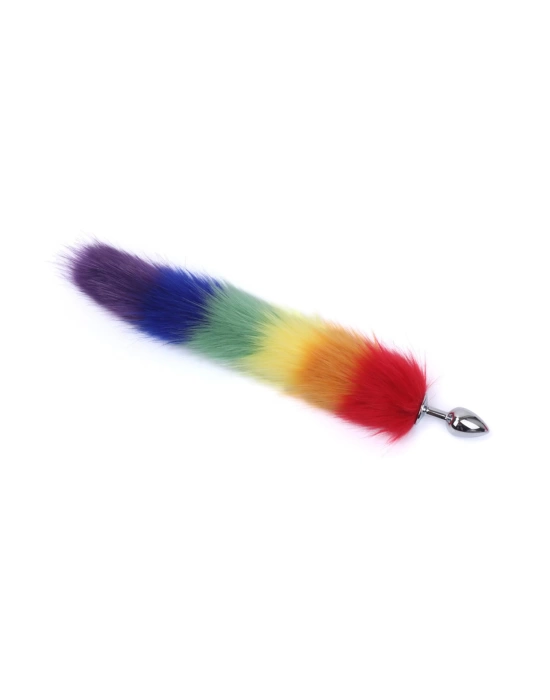 Tilki Kuyruk Anal Plug Rainbow