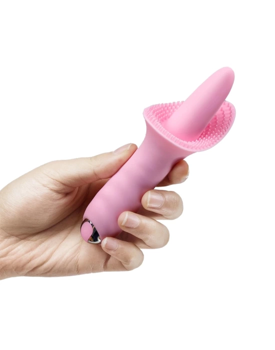 Wossi Tırtıklı Dil Vibratör Pembe
