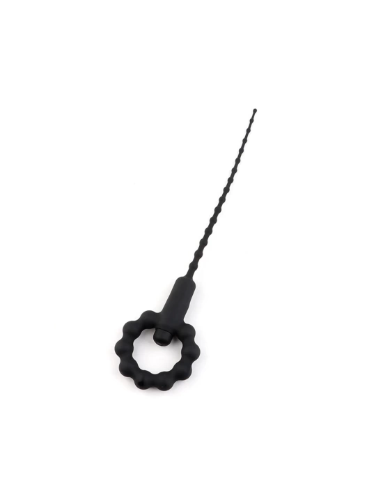 Titreşimli Boğumlu Penis Plug Siyah