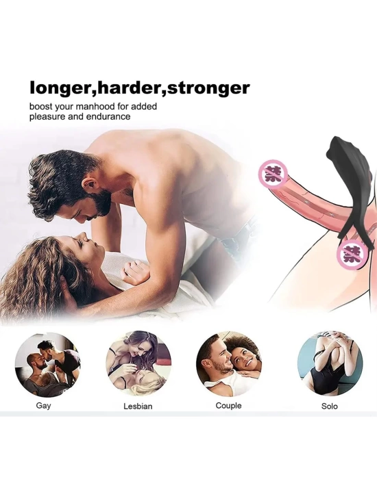 Wossi Titreşimli Büyük Penis Halkası Siyah