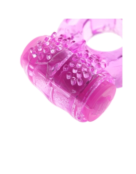 Wossi Titreşimli Pembe Silikon Penis Halkası