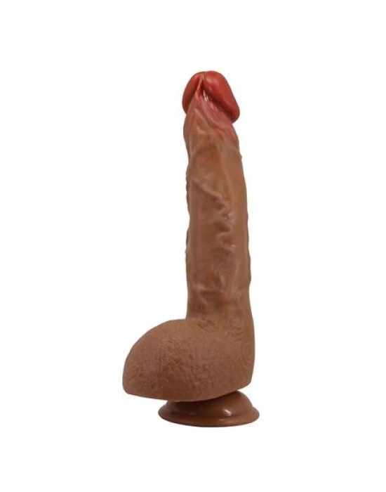 USB Şarjlı 25 cm Oynar Başlı İleri Geri Hareketli Titreşimli Dildo - Wilks