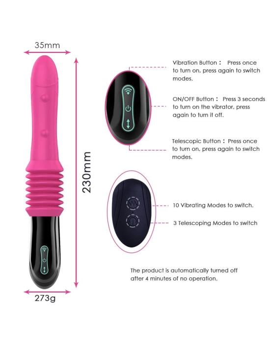 Uzaktan Kumandalı Hareketli Dildo Vibratör