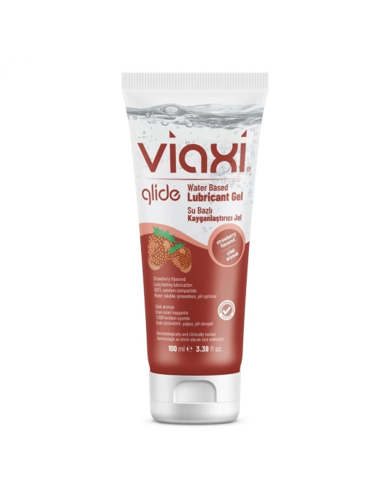 Viaxi Glide Su Bazlı Kayganlaştırıcı Jel Çilek Aromalı 100 ml
