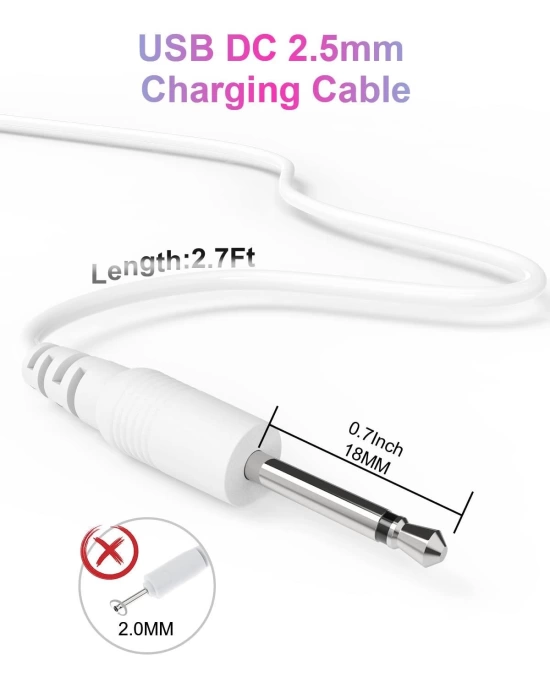 Vibratör İçin DC Uçlu USB Şarj Kablosu 30 cm