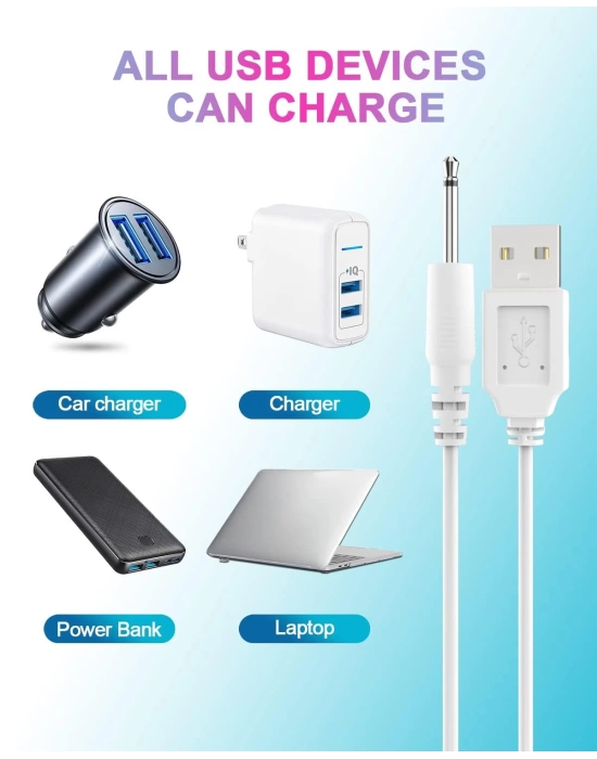 Vibratör İçin DC Uçlu USB Şarj Kablosu 30 cm