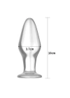 Wossi 10 cm Pürüzsüz Cam Anal Tıkaç