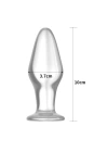 Wossi 10 cm Pürüzsüz Cam Anal Tıkaç