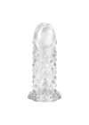 13,5 cm Klitoral Uyarıcılı Tırtıklı Penis Kılıfı