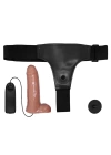 16 cm Yeni Nesil Belden Bağlamalı İçi Dolu Titreşimli Strapon Penis