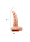 17 cm Belden Bağlamalı Gerçekçi Titreşimli Dildo Vibratör Penis