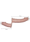 17,5 cm Belden Bağlamalı Çift Taraflı Titreşimli Penis