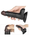 Wossi 18 cm Belden Bağlamalı İçi Dolu Zenci Strapon