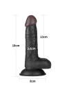 Wossi 18 cm Belden Bağlamalı İçi Dolu Zenci Strapon