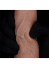 Wossi 18.5 cm Realistik Çift Katmanlı Yeni Nesil Vantuzlu Belden Bağlamalı Melez Dildo Penis