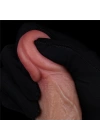 Wossi 18.5 cm Realistik Çift Katmanlı Yeni Nesil Vantuzlu Melez Dildo Penis