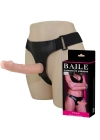 Wossi 19 cm Belden Bağlamalı İçi Dolu Strapon Penis