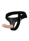 19 cm Belden Bağlamalı İçi Dolu Strapon Penis