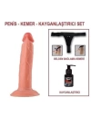 19 cm Belden Bağlamalı Realistik Vantuzlu Testissiz Dildo Penis