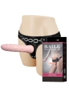 19 cm Belden Bağlamalı Titreşimli İçi Dolu Strapon Penis