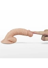 Wossi 19 cm Realistik Titreşimli Vantuzlu Anal Vajinal Dildo Penis