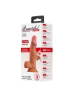 Wossi 19,4 cm Et Dokulu Gerçekçi Çift Katmanlı Silikon Melez Penis - Zebulon