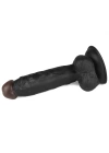 Wossi 20 cm Belden Bağlamalı İçi Dolu Zenci Strapon Dildo