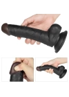 Wossi 20 cm Belden Bağlamalı İçi Dolu Zenci Strapon Dildo
