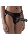 Wossi 20 cm Belden Bağlamalı İçi Dolu Zenci Strapon Dildo