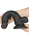 20 cm Belden Bağlamalı İçi Dolu Zenci Strapon Dildo
