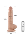 21.5 cm Realistik Titreşimli Vantuzlu Anal Vajinal Dildo Penis