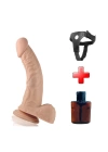 21.5 cm Realistik Vantuzlu Belden Bağlamalı Anal Vajinal Dildo Penis