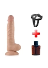 Wossi 21.5 cm Realistik Vantuzlu Belden Bağlamalı Anal Vajinal Dildo Penis